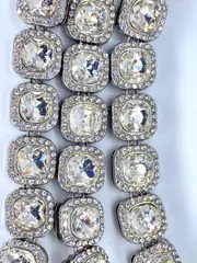 長さ20インチ　シルバー　テニスチェーン　ネックレス　ブリンブリン　LEX テニスネックレス　キューバンチェーン　マイアミリンク　喜平ネックレス　18k gp プレゼント