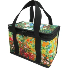 バッグ 名画モザイクアートシリーズ　〜クーラーボックス〜 クリムト「フラワーガーデン」 ゆうパケット  保冷バッグ 軽量 折畳み ファスナー 軽い 買い物 ギフト プレゼント ペットボトル 缶 ショッピングバッグ 贈り物 Sサイズ