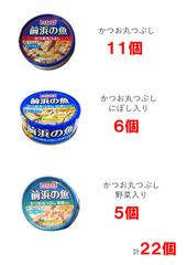 大特価　キャットフード/いなば 前浜の魚 アソートパック 115g×22缶 （かつお丸つぶし・かつお丸つぶしにぼし・かつお丸つぶし野菜）