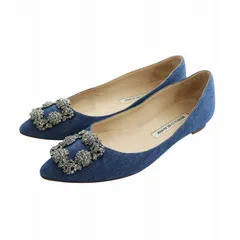 マノロブラニク MANOLO BLAHNIK ハンギシ パンプス ポインテッド