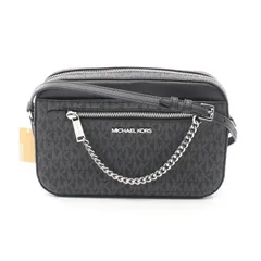 マイケルコース Michael Kors ショルダーバッグ JET SET ITEM ジェットセットアイテム 35S1STTC9B ブラック PVCコーティングキャンバス レザー ショルダーバッグ レディース
