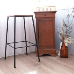 【SALE／定価¥19,800⇒60%OFF】◆廃盤品◆カウンタースツール カウンターチェア 木製 古材 チーク アイアン フラワースタンド シンプル スクエア 北欧 西海岸 インダストリアル ディスプレイ 飾り台 チェア ダイニング カフェ ブルックリン