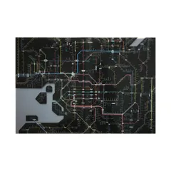 【人気商品】東京カートグラフィック 鉄道路線図 クリアファイル 関西 日本語 ブラック 見開きA3 RFKJB