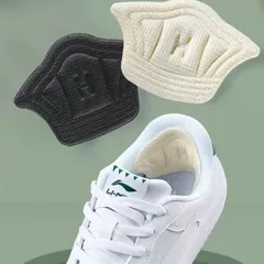 かかとクッション 2枚セット 黒色 両足用 サイズ調整 インソール 中敷き パッド テープ パカパカ 靴ずれ 靴擦れ防止 スニーカー ヒール パンプスfa10000a006-black