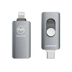 Piconizer4 256GB iPhone USBメモリ 写真 バックアップ Lightning タイプ USB-C データ保存　スペースグレイ　MKP4-SG-256Gのサムネイル
