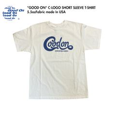 [2025新作] Good On グッドオン OLSS1304P GOOD ON C-ロゴショートスリーブ Ｔシャツ 半袖  USAコットン 綿 メンズ レディース ユニセックス 日本製 Pナチュラル XL
