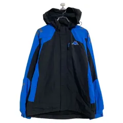 Kappa マウンテンパーカー M ブルー ブラック カッパ ナイロン アウトドア 古着卸 アメリカ仕入 a607-5914