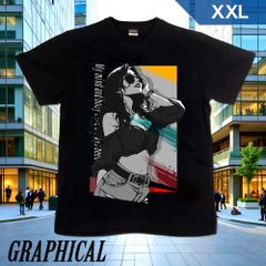 GENJU XXLサイズ イラスティック　都会的　グラフィック メンズ 美人 Tシャツ 半袖 Don't tie me down. 