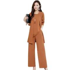 [RED RAY] レッドレイ スーツ レディース 3点 セット フォーマル パンツ (XL, キャラメル) [キャラメル] [XL]