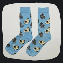 牡蠣アイシーブルー クルーソックス #142