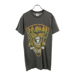 デルタプロウェイト DEF LEPPARD ROCK BRIGADE TOUR 2018 プリント 半袖 Tシャツ S グレー DELTA PRO WEIGHT バンT メンズ