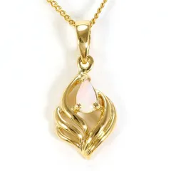 18K　YG　ネックレス　necklace　オパール　総重量約2.5g　約40cm