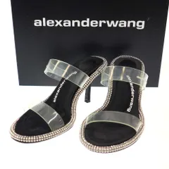 ALEXANDER WANG アレキサンダーワン Kira 85 Slide Sandal  クリアストラップビジューサンダル 30423S016 ブラック 35のサムネイル