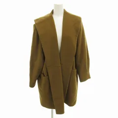 マックスマーラ MAX MARA コート ジャケット 羽織り ボタンレス カシミヤ混 ロング 9AR M 茶 ブラウン /FF ■EC