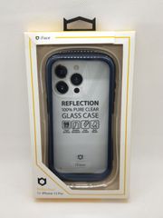 (E26)IFACE iphone 15Pro用強化ガラスクリアケース/ネイビー