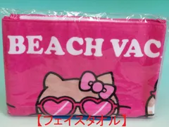 SANRIO サンリオ HAPPY BEACH VACATION フェイスタオル HELLO KITTY ハローキティ PINK ピンク SRMS-2348 コットン（綿）100％ H33.5cm × W74.0cm