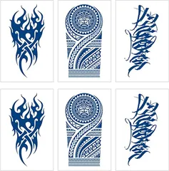 isla&bolso ジャグアタトゥー タトゥーシール 長持ち 大判 メンズ 6枚セット