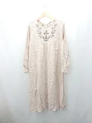 ◇ ⊇ SM2 サマンサ モスモス 半袖 ロング ワンピース サイズF ベージュ レディース E  【1503050003551】