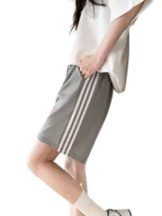 [Gincci] ショートパンツ 五分丈 レディース 短パン ショーパン ルームウェア 人気 スポーツ スウェット パンツ 部屋着 ランニング トレーニング ハイウエスト ボードパンツ かわいい ゆったり パンツ