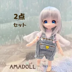 ねんどろいどどーる OK 服 半袖 Tシャツ オーバーオール セット オビツ11 ピコドー9 セリアドール7cm ボディ 素体 着せ替え 可能 身長調整 タイプ OK 比較 互換 安い 1/12 サイズ 男の子 女の子 店舗 販売店 衣装 H2