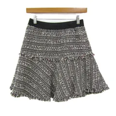トゥービーシック ミニスカート ツイード ブランド ボトムス 白 黒 レディース Fサイズ ホワイト×ブラック TO BE CHIC 【中古】