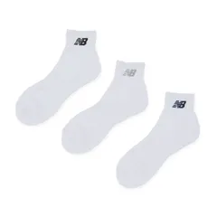 ニューバランス 靴下 3足組 メンズ レディース newbalance ミッドレングスミッドレングス3Pソックス 23-29cm  ロゴソックス スポーツ   くつ下  男女兼用 白靴下 ホワイト  /LAS35705-WT