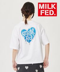 tシャツ Tシャツ ミルクフェド milkfed MILKFED MELTY HEART S/S TEE 103241011003 レディース ホワイト 白 ティーシャツ ブランド ティシャツ クルーネック おしゃれ 可愛い ロゴ ハート ラメ グリッター