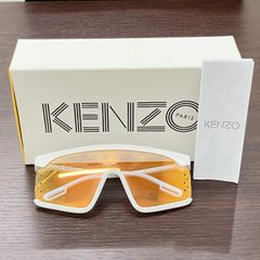 ★☆KENZO ケンゾー ミラー サングラス　KZ40010U 21X ホワイト 箱 メンズ レディース　ユニセックス 美品 中古☆★