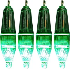 アキラトレーディング 集魚灯 高輝度LED採用 水中集魚ライト 4本セット 夜釣り ナイトフィッシング 太刀魚 イカ アジ(緑色,  幅12cm)