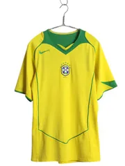【お得なクーポン配布中!】 00s ナイキ ブラジル 代表 サッカー ユニフォーム メンズ M 程/ オールド 正規品 2004 コパ アメリカ モデル オフィシャル 当時物 Tシャツ