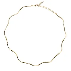 【ゴールド×ワンサイズ】[Cream dot. クリームドット公式] ネックレス レディース チョーカー ひねり ねじり ツイスト ウェーブ 大人 上品 エレガント シンプル 結婚式 お呼ばれ パーティー 二次会 