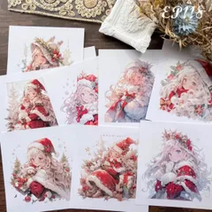 【EP118】コラージュ素材 クリスマス ガールメモ