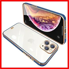 【匿名配送】 iPhone 11 Pro_ブルー iPhone11 Pro ケース クリア 透明 アイフォン11pro カバー スマホケース 全面保護 耐衝撃