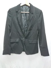 ◇ Θ WHITE JOOLA 長袖 テーラード ジャケット サイズ9R ブラック レディース P  【1409090045981】