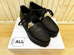 ★試着程度美品 ネット完売品 ALL BLACK×nouer/オールブラック×ヌエール メッシュセパレート厚底サンダル レディース サンダル 38(24cm)