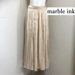 marble ink（マーブルインク）レディース　スカート　マキシスカート ロング クリーム色 サテン M