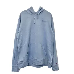 Champion ロゴスウェット パーカー L スカイブルー チャンピオン裏地パイル 古着卸 アメリカ仕入 a709-5311