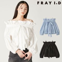 【爆速配送】【SALE40%OFF】【即納】 フレイアイディー FRAY I.D トップス 25春夏 オフショルパフスリーブブラウス ミドル丈 長袖 fwfb251100