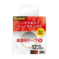 (まとめ) 3M スコッチ 超透明テープS 600小巻 12mm×35m 600
