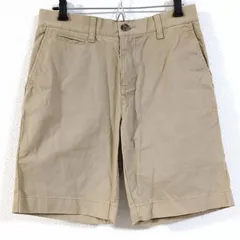 美品◎ (^w^)b TOMMY HILFIGER トミーヒルフィガー コットン ハーフ パンツ ベージュ ライトブラウン コットン100% シンプル きれいめ 着回し 無地 ナチュラル 大人コーデ レディース ユニセックス サイズ29