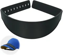 アーススモール 帽子 つば曲げる カーブ 深め つば広 野球帽 キャップ バイザーカーブ バンド 日除け ゴルフ メッシュ サイズ調整 大きめ 調整可能(ブラック,  free)