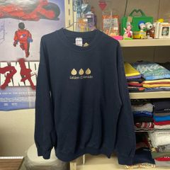 古着 GILDAN ギルダン クルーネック プリント スウェット ネイビー　刺繍 Lサイズ  古着MIX アメカジ ユニセックスOK