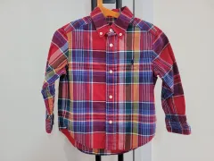 ポロラルフローレン コットン チェックシャツ 2T