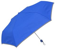 【在庫セール】丈夫な軽量折りたたみ ミニ傘 子供用ミニ傘 安全反射テープ付 (56cm ランドセルサイズ！ ブルー) オカモト原宿店