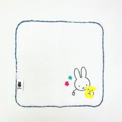 ミッフィー miffy ふわふわ刺繍ハンカチーフ (ピンク)