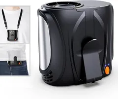 ベルトファン 腰掛け扇風機 6段階風量調節 6000mAh大容量 40H長時間稼働 180g超軽量 小型 首掛け扇風機 ストラップ付属 Type-C急速充電 腰掛けファン 両手解放 アウトドア 屋外作業 配達作業 暑さ対策 熱中症対策