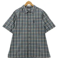 古着 コロンビア Columbia 半袖 コットン チェックシャツ ボックスシャツ メンズL相当/eaa535561