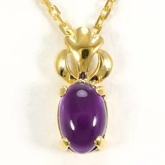 K18YG　ネックレス　necklace　アメジスト　総重量約2.0g　約42cm