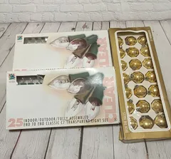 ♻️イルミネーションライト2セット＆オーナメント　まとめ売り　クリスマスライト　グリーンワイヤー　ゴールドオーナメント　長期保管品