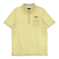サイズ：L CALLAWAY キャロウェイ  半袖ポロシャツ シアサッカー  イエロー系 [240101451594] ゴルフウェア メンズ ストスト